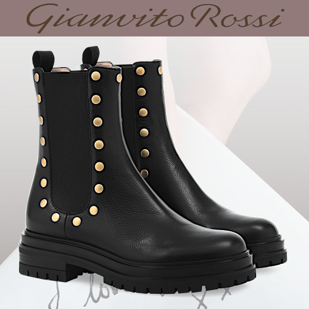 Gianvito Rossi】20AW ラッセル スタッズ付きサイドゴアブーツ ...