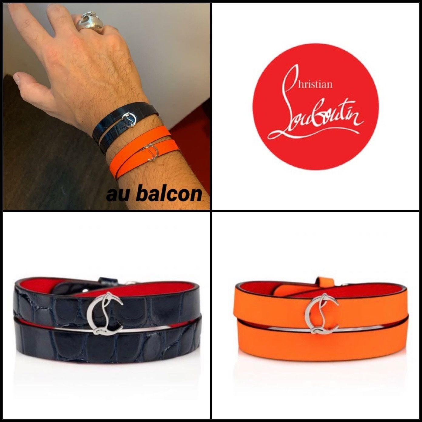 直営店 ルブタン Loubilink Logo Bracelet Doubleブレスレット ...