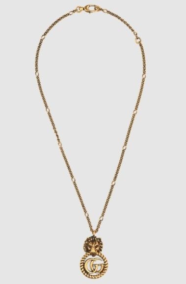 GUCCI グッチ ダブルG ライオンヘッド メタル ネックレス 50cm (GUCCI GUCCI グッチ ダブルG ライオンヘッド メタル ネックレス 50cm (GUCCI