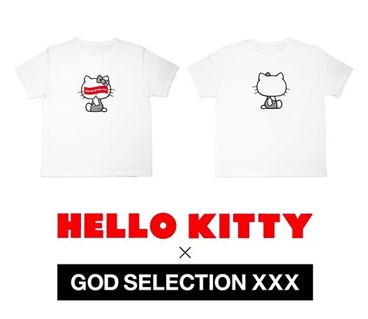 コラボ GOD SELECTION XXX × Hello Kitty ゴッド シャツ