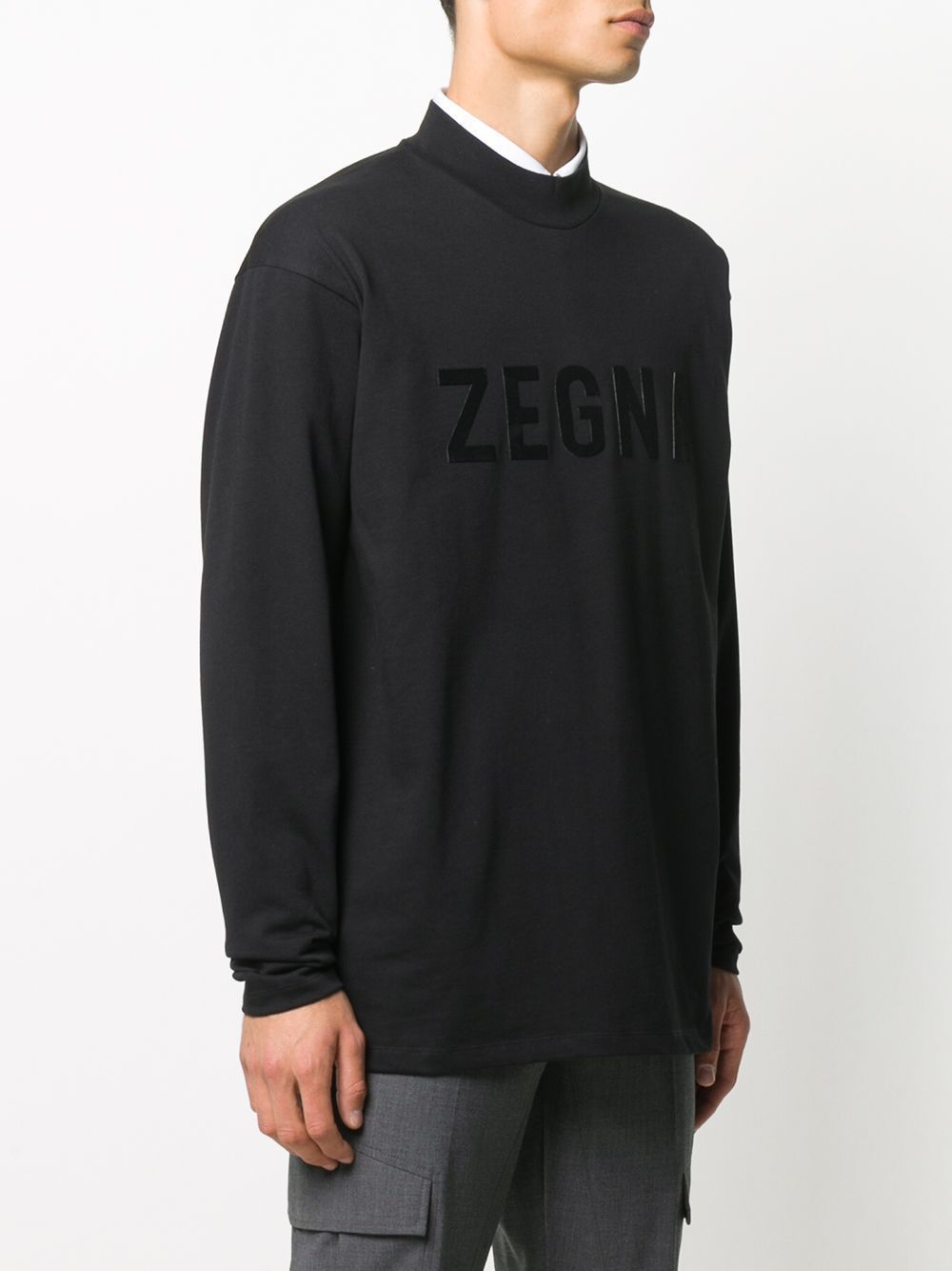 FEAR OF GOD x ZEGNA | OVERSIZED LOGO L/S T-SHIRT Tシャツ 黒 ...
