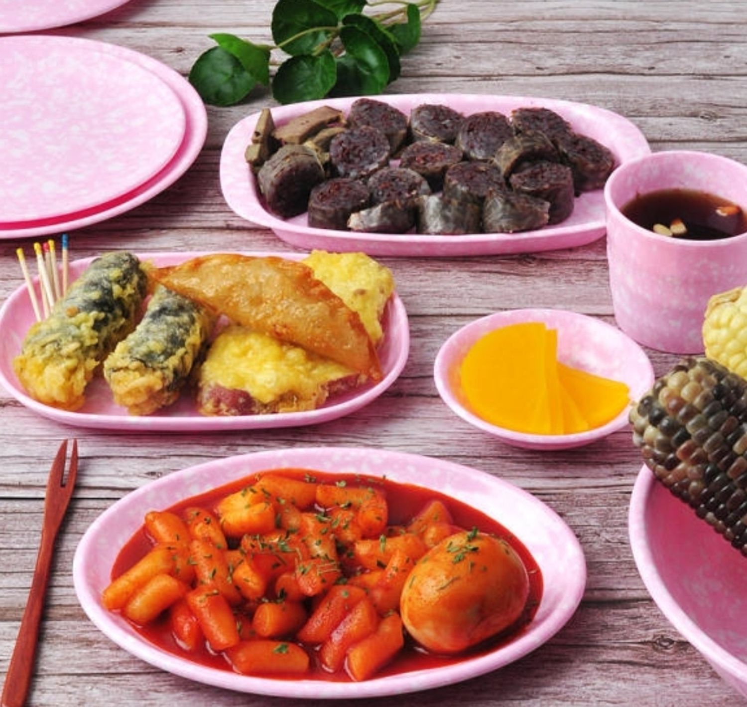 韓国雑貨 マーブルピンク メラミン食器 3点セット韓国レトロ 食器 皿 Buyma