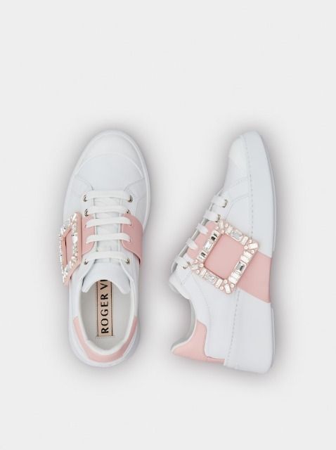【Roger Vivier】ストラスバックル ソフトレザー スニーカー Roger Vivier】ストラスバックル ソフトレザー スニーカー