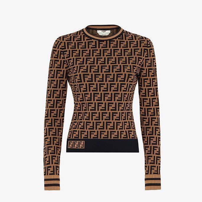FENDI FFモチーフ タイトフィット クルーネック 長袖 セーター (FENDI ...