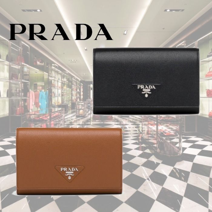 20AW】ラージレザー財布 ◇プラダ◇全2色 (PRADA/財布・小物その他 ...