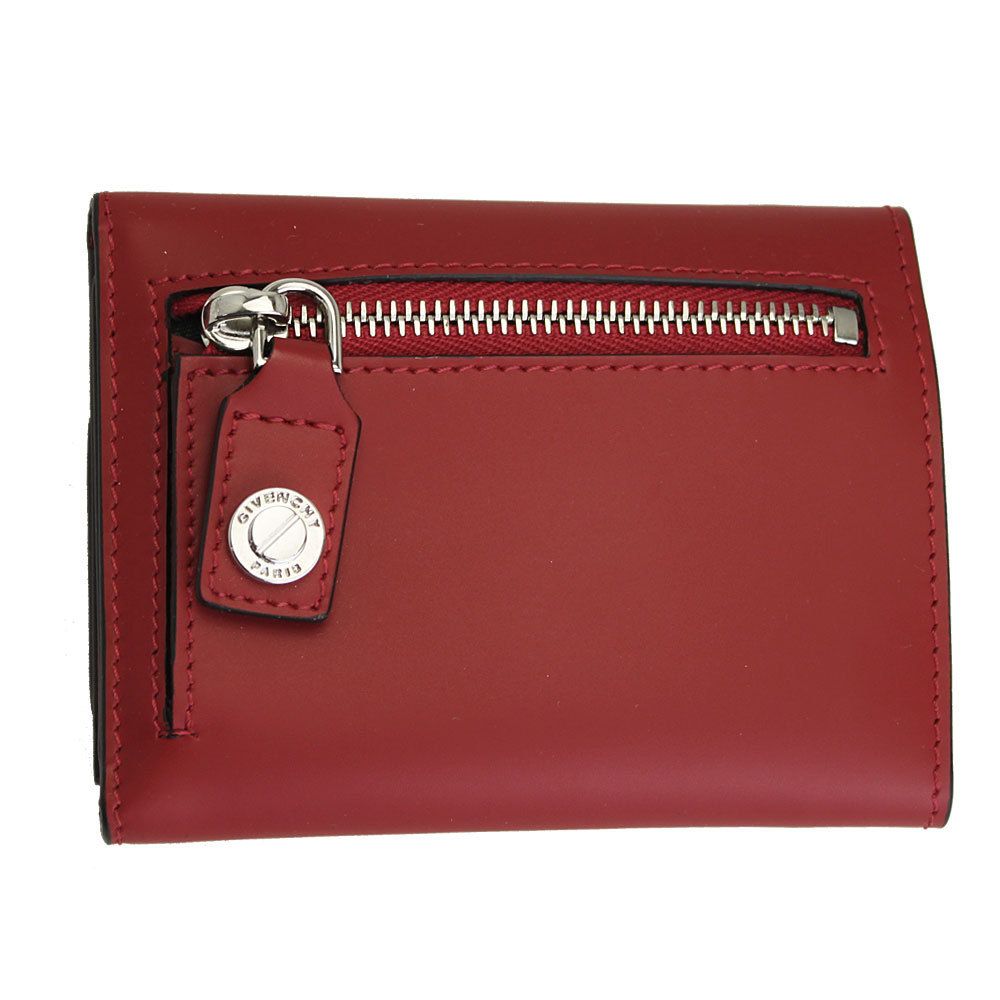 ジバンシー 三つ折り財布 レザー レッド ホライゾン BC06789005