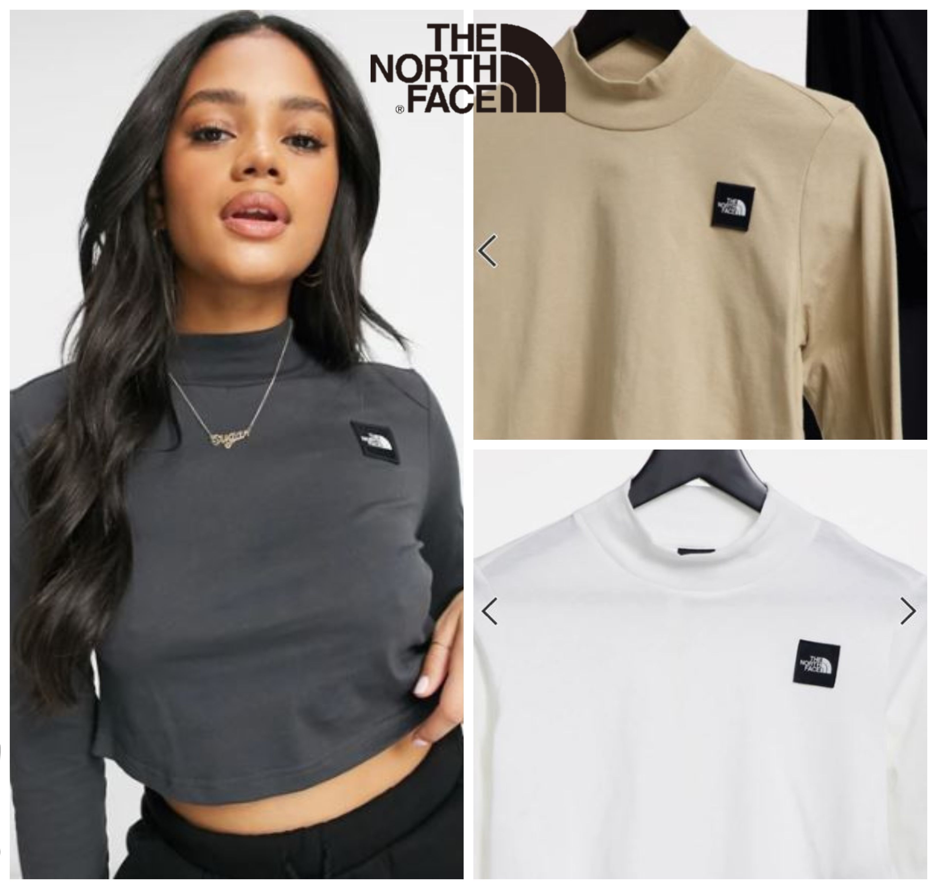 《送料無料》The North Face★クロップド丈ハイネックTシャツ 《送料無料》The North Face★クロップド丈ハイネックTシャツ