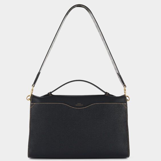 すぐ届く♪ANYA HINDMARCH ロゴ ソフトポストボックスバッグ (Anya ...
