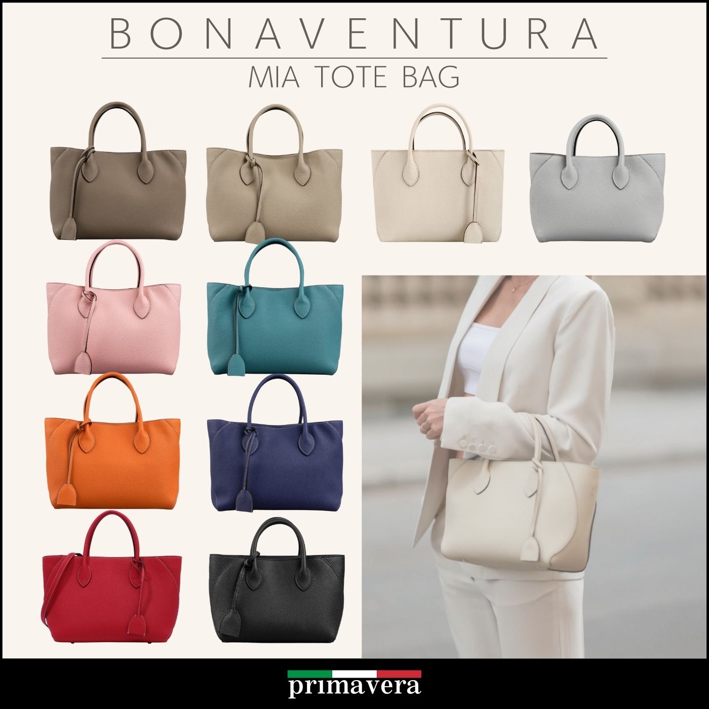 BONAVENTURA◇ボナベンチュラ◇レザー◇ミアトートバッグ (BONAVENTURA BONAVENTURA◇ボナベンチュラ◇レザー◇ミアトートバッグ (BONAVENTURA