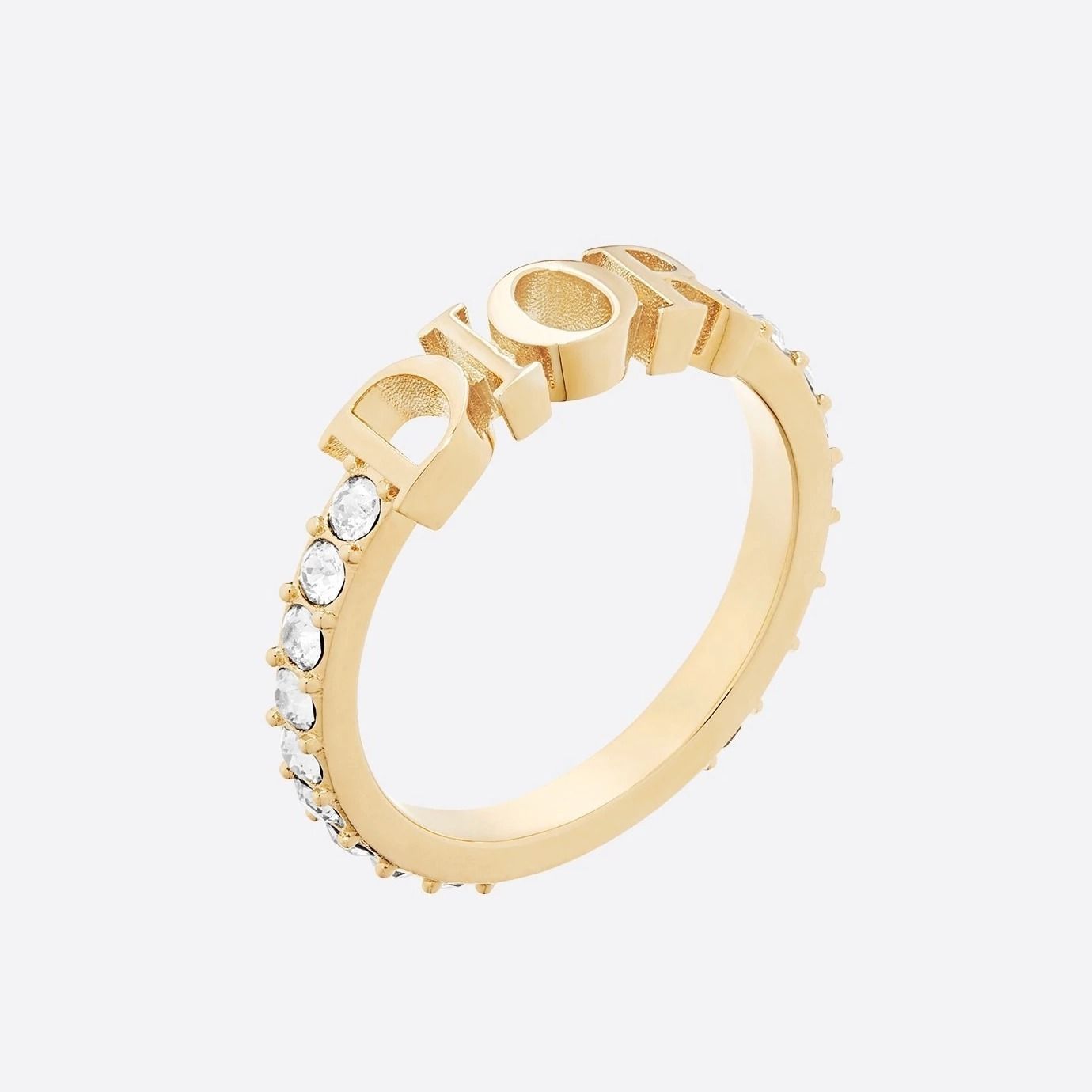☆Dior☆“Dio(r)evolution” ロゴ&クリスタル*リング*Gold (Dior/指輪 ☆Dior☆“Dio(r)evolution” ロゴ&クリスタル*リング*Gold (Dior/指輪