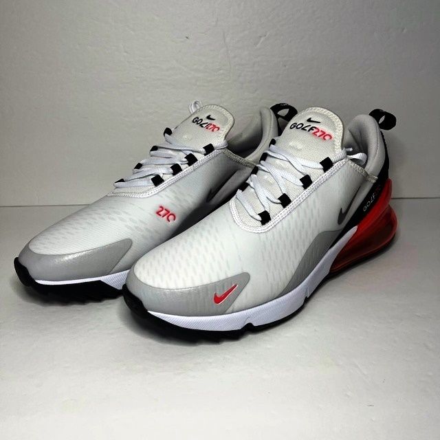 日本未販売 NIKE AIR MAX270G メンズゴルフシューズ WHITE/RED (Nike