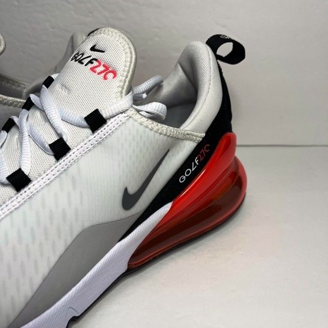 日本未販売 NIKE AIR MAX270G メンズゴルフシューズ WHITE/RED (Nike