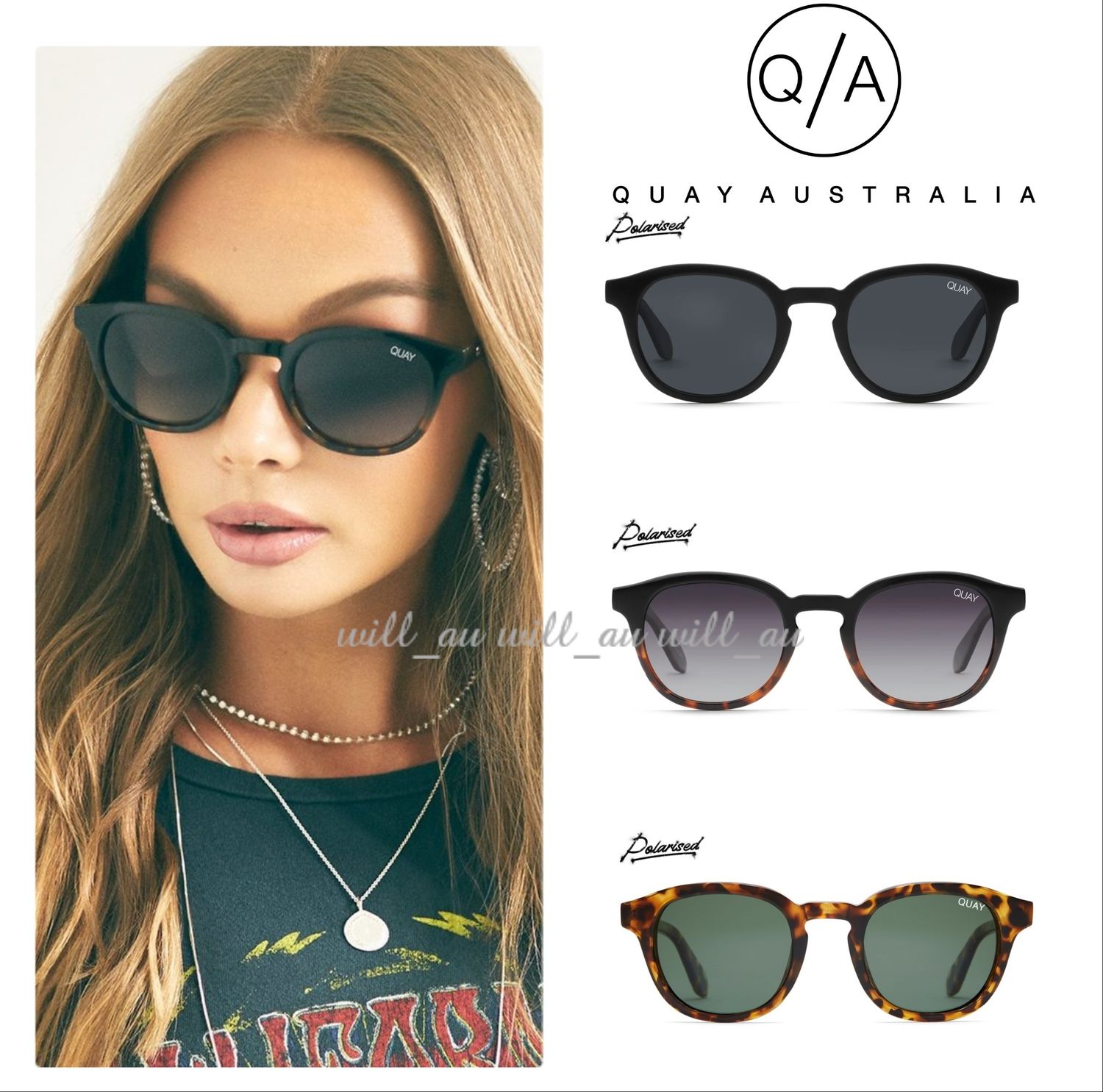 おしゃれ セレブも愛用 Quayaustralia遮光サングラス Quay Eyeware Australia サングラス Buyma