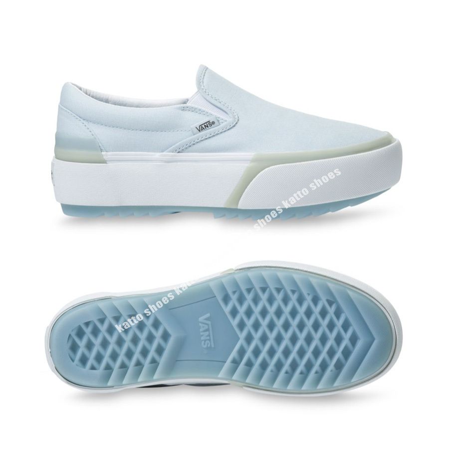 VANS★CLASSIC SLIP-ON STACKED★厚底★PASTEL BALLAD BLUE VANS☆CLASSIC SLIP-ON STACKED☆厚底☆PASTEL BALLAD BLUE