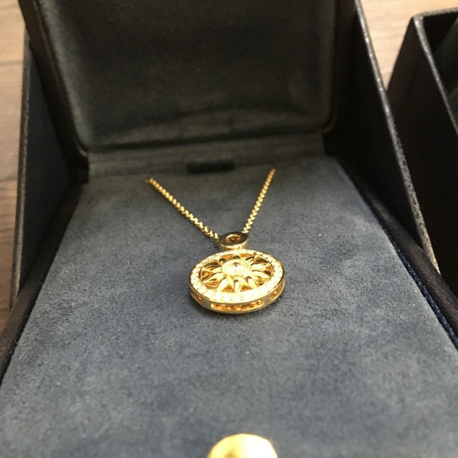 ハリーウィンストン ダイアモンド ペンダント 18k Gold ウィンストン・ゲート イエローゴールド×ダイヤモンド