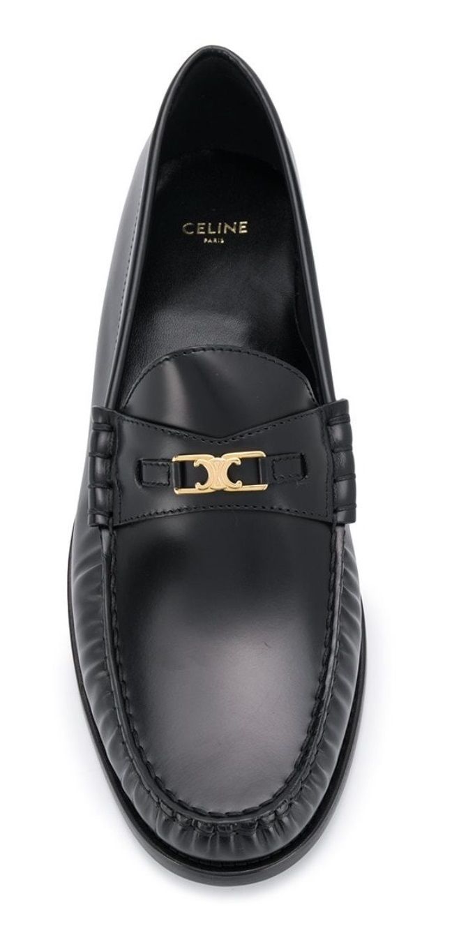 CELINE ローファー ブラック ロゴ入り 販売実績No.1 ブラック CELINE ローファー ブラック ロゴ入り 販売実績No.1 ブラック