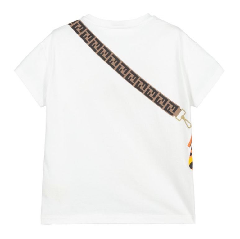 ☆FENDI☆大人もOK!ロゴバッグジャージーTシャツ (FENDI/キッズ用 ...