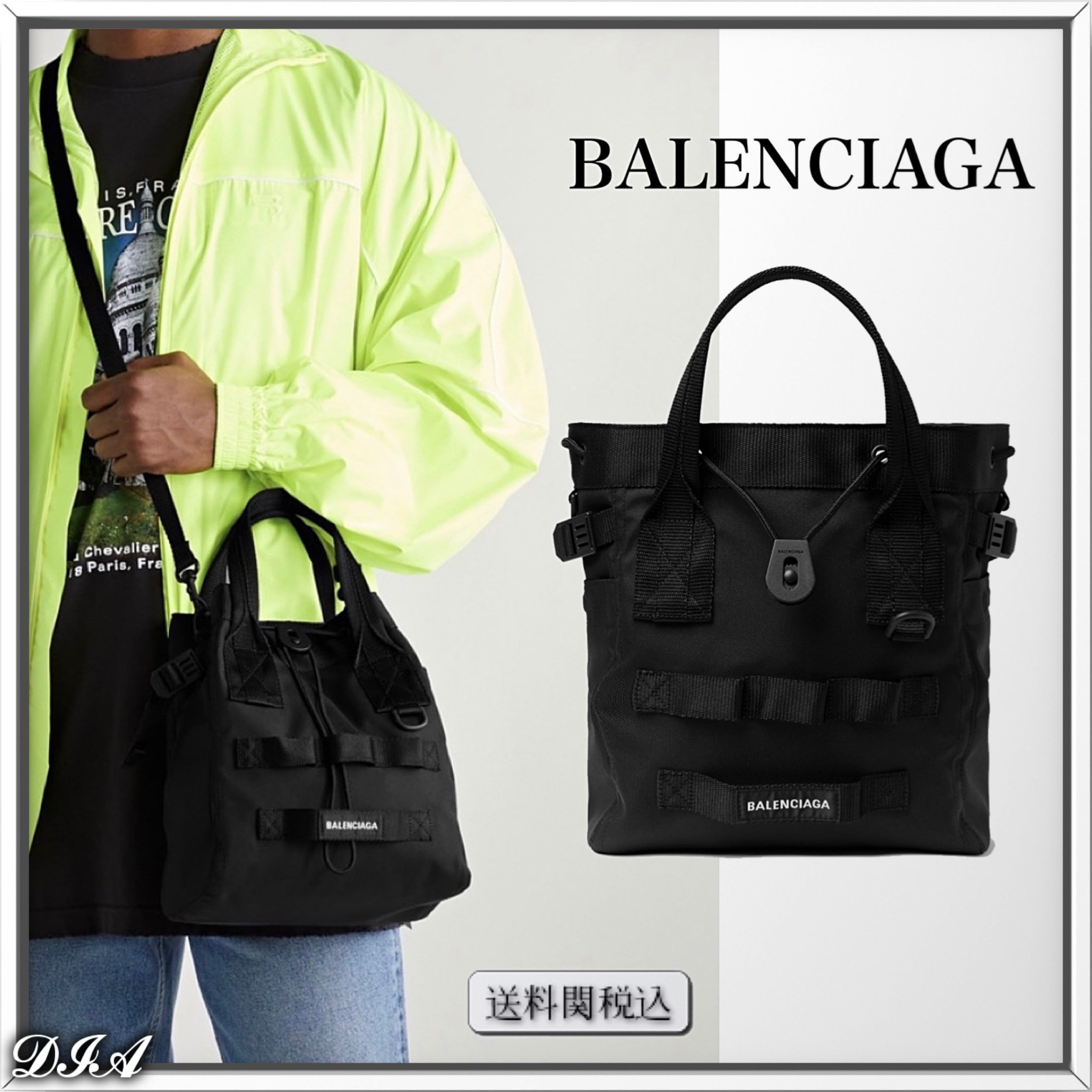 BALENCIAGA アーミー ナイロン キャンバス トートバッグ 人気