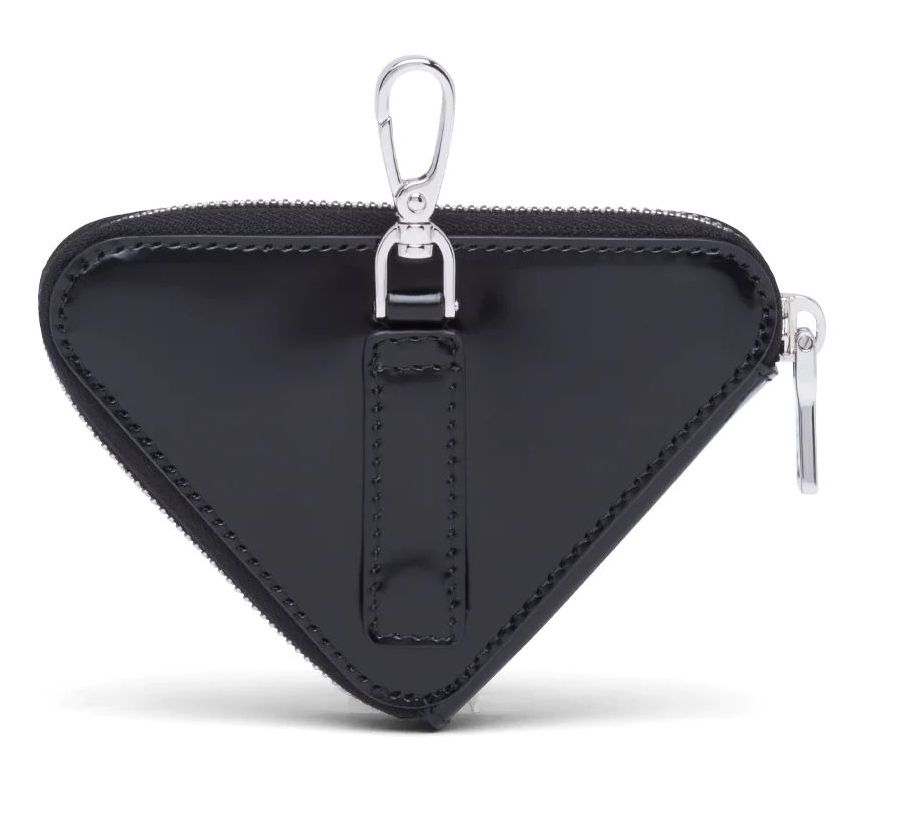 PRADA】トライアングル型☆レザー素材ミニポーチ*1TL433_ZO6 (PRADA PRADA】トライアングル型☆レザー素材ミニポーチ*1TL433_ZO6 (PRADA