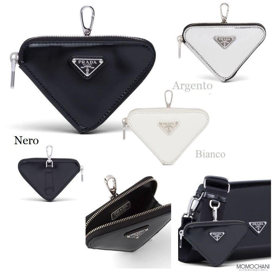 PRADA】トライアングル型☆レザー素材ミニポーチ*1TL433_ZO6 (PRADA PRADA】トライアングル型☆レザー素材ミニポーチ*1TL433_ZO6 (PRADA