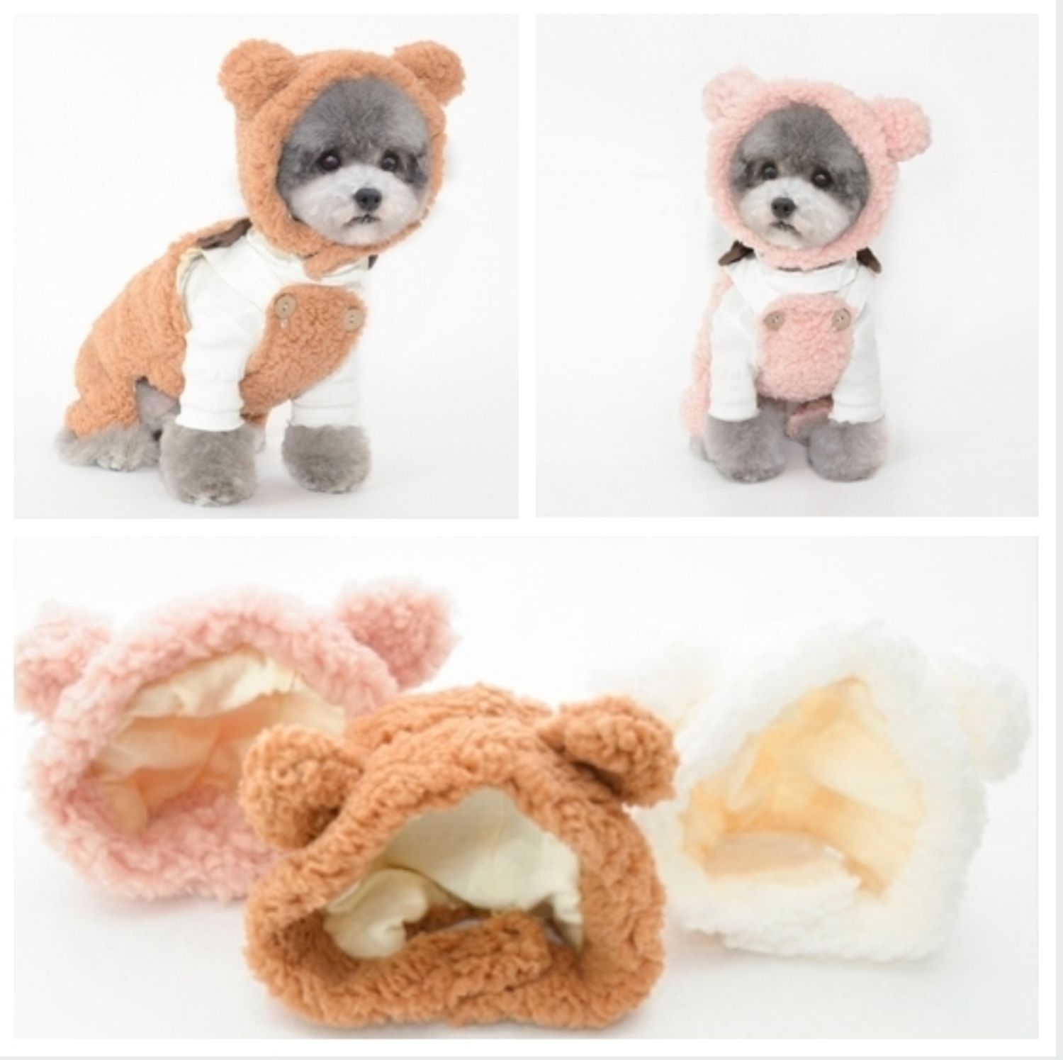 韓国ペット 送料込 くまさん羊毛かぶりもの 犬洋服 ペット 犬猫 服 Buyma