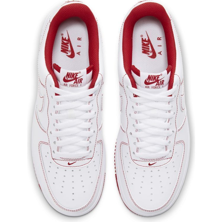 エアフォース1 ステッチ NIKE AIR FORCE 1 STITCH RADIANT RED (Nike 特注食品 ステッチ♪ 1 フォース エア ナイキ ♪24cm スニーカー