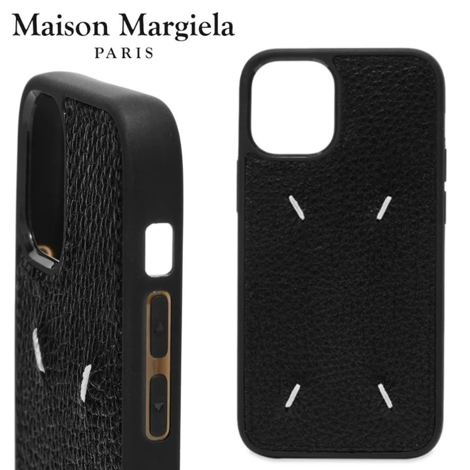 Maison Margiela☆レザーiPHONE 12 mini ケースブラック☆T (Maison Maison Margiela☆レザーiPHONE 12 mini ケースブラック☆T (Maison