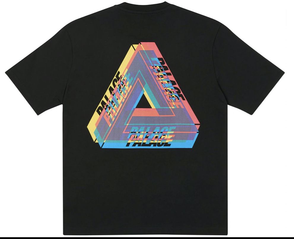 Palace Tri-Ferg Colour Blur Tシャツ ブラック (Palace