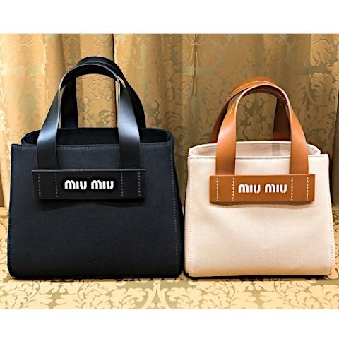 人気【MiuMiu】2Way 上品キャンバススモールトートバッグ 5BA188 人気【MiuMiu】2Way 上品キャンバススモールトートバッグ 5BA188