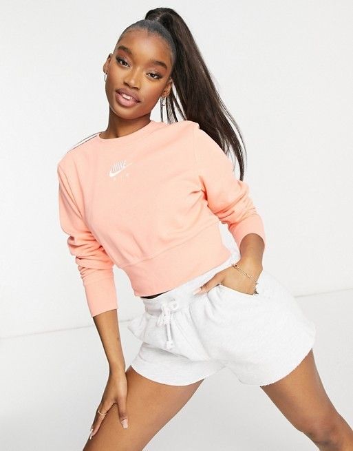 Nike】ロゴ入りエアクロップドフリース◇スウェットシャツ_2色 (Nike Nike】ロゴ入りエアクロップドフリース◇スウェットシャツ_2色 (Nike