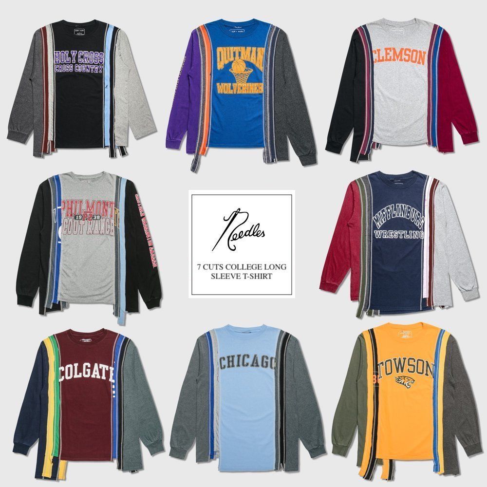 NEEDLES - ニードルス 7 CUTS カレッジ ロンT (Needles/Tシャツ NEEDLES - ニードルス 7 CUTS カレッジ ロンT (Needles/Tシャツ