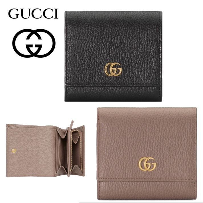 すぐ届く★GUCCI 〔GGマーモント〕レザー ウォレット 折りたたみ すぐ届く★GUCCI 〔GGマーモント〕レザー ウォレット 折りたたみ