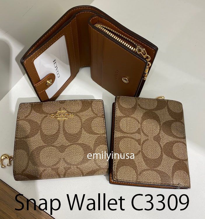 COACH☆Snap Wallet C3309 (Coach/折りたたみ財布) C3009【BUYMA】