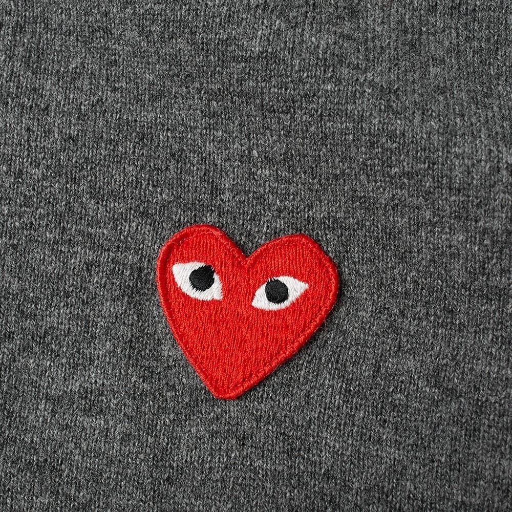関送込☆PLAY COMME des GARCONS☆大人気クルーネックロゴニット (PLAY 売り出しクーポン 美品★COMME des GARÇONS★CDGロゴプリント クルーネックニット ニット/セーター