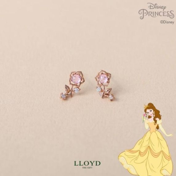 [LLOYD] 韓国ブランド☆10K Gold☆Edge point リング LLOYD】[プリンセス] 美女と野獣 ベル プリンセス 10K Gold