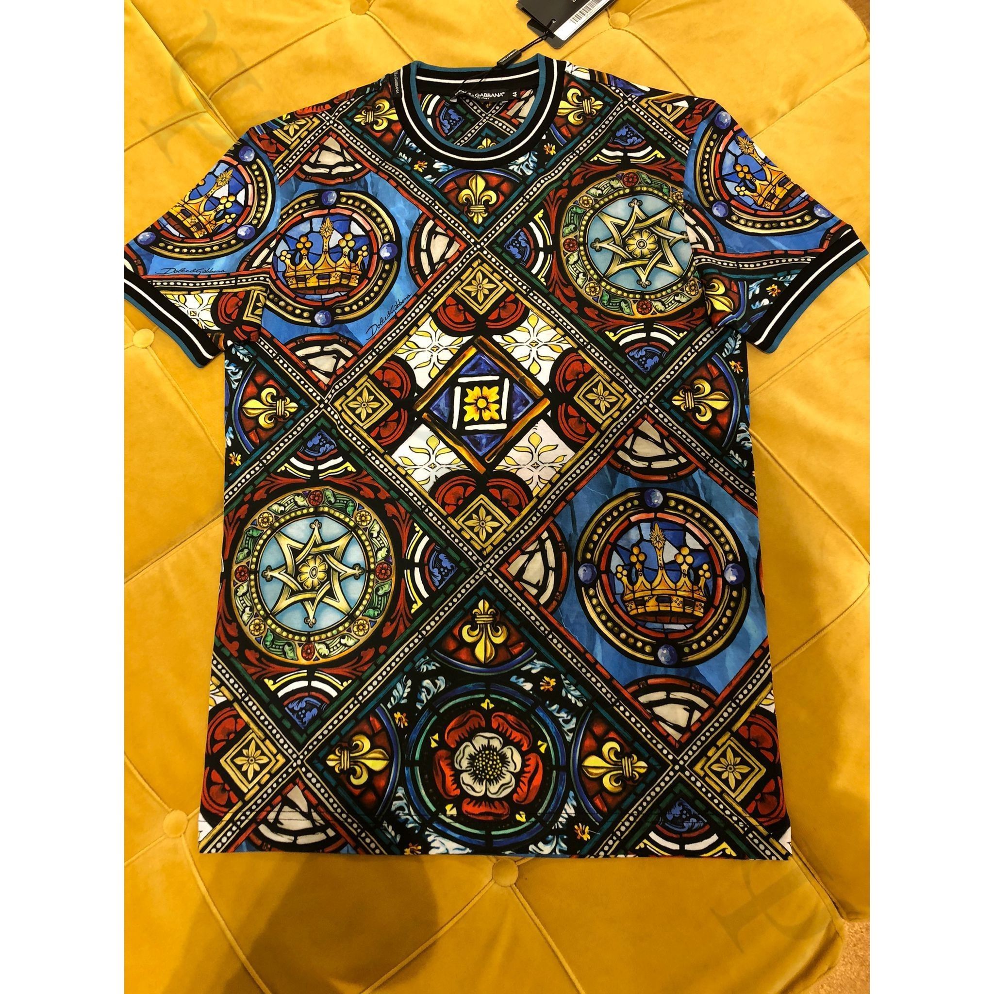 Dolce & Gabbana コットン ステンドグラス柄 半袖 Tシャツ Dolce & Gabbana コットン ステンドグラス柄 半袖 Tシャツ