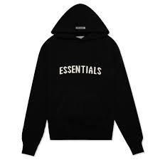 【XL】Essentials Black Knit Logo Hoodie