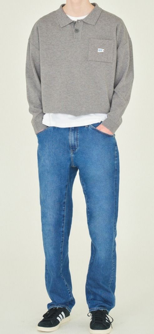 【好評にて期間延長】 【KNITTED X EFF】★ビスコースEFFフラッグカラーニットティ.ー ニット・セーター ☆KNITTED X EFF☆ビスコースEFFフラッグカラーニットティ.ー
