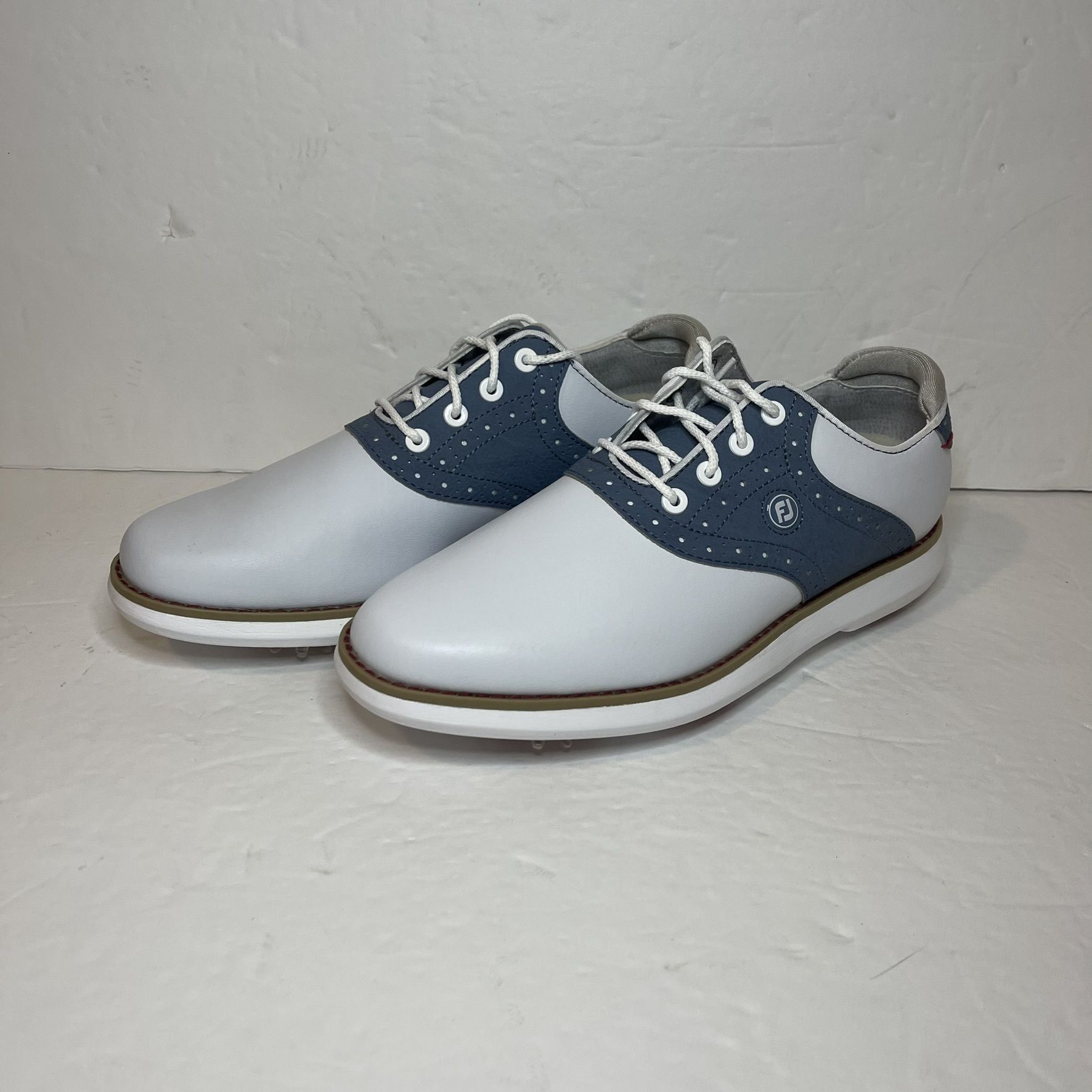 満点の 日本未販売 FootJoy Traditions女性用ゴルフシューズ White/Blue シューズ(女性用)