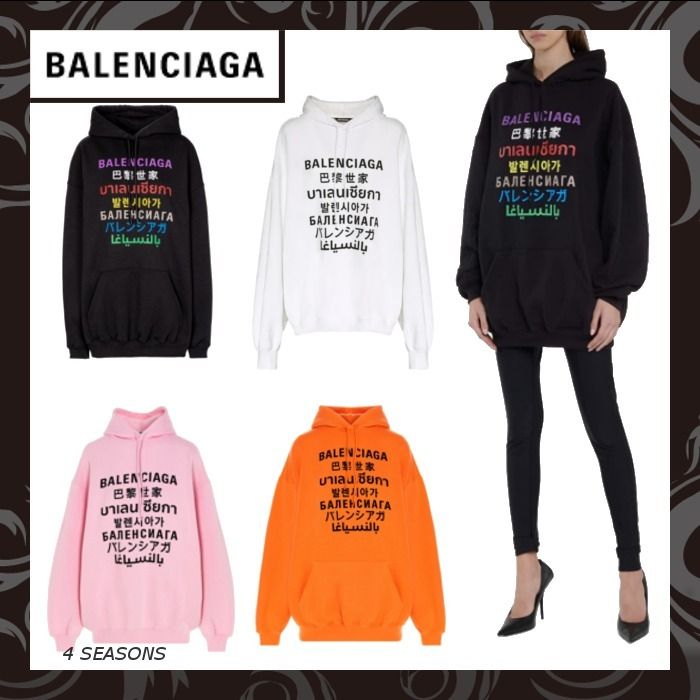早期完売☆BALENCIAGA LANGUAGES スポーツフーディー/NewArrival