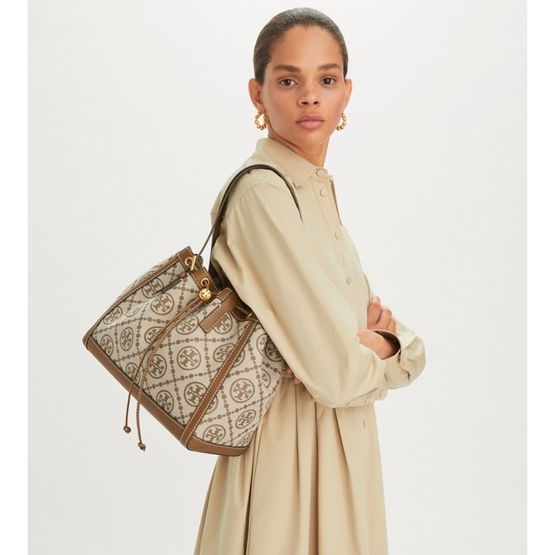 Tory Burch】T MONOGRAM JACQUARD SMALL TOTE BAG♪ (Tory Burch ...