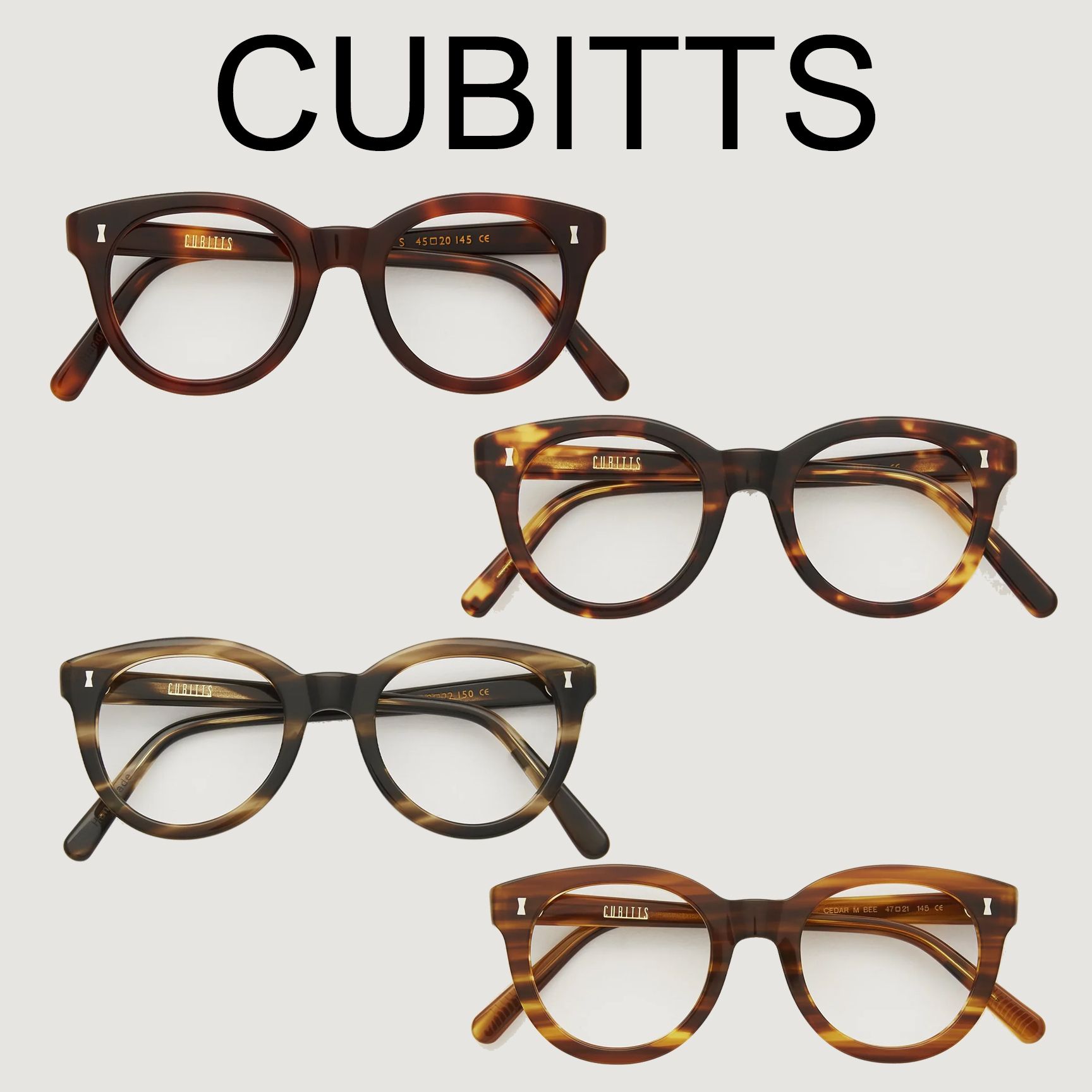 CUBITTS】日本未入荷!Cedar 丸メガネ Small/Regular/Large (CUBITTS