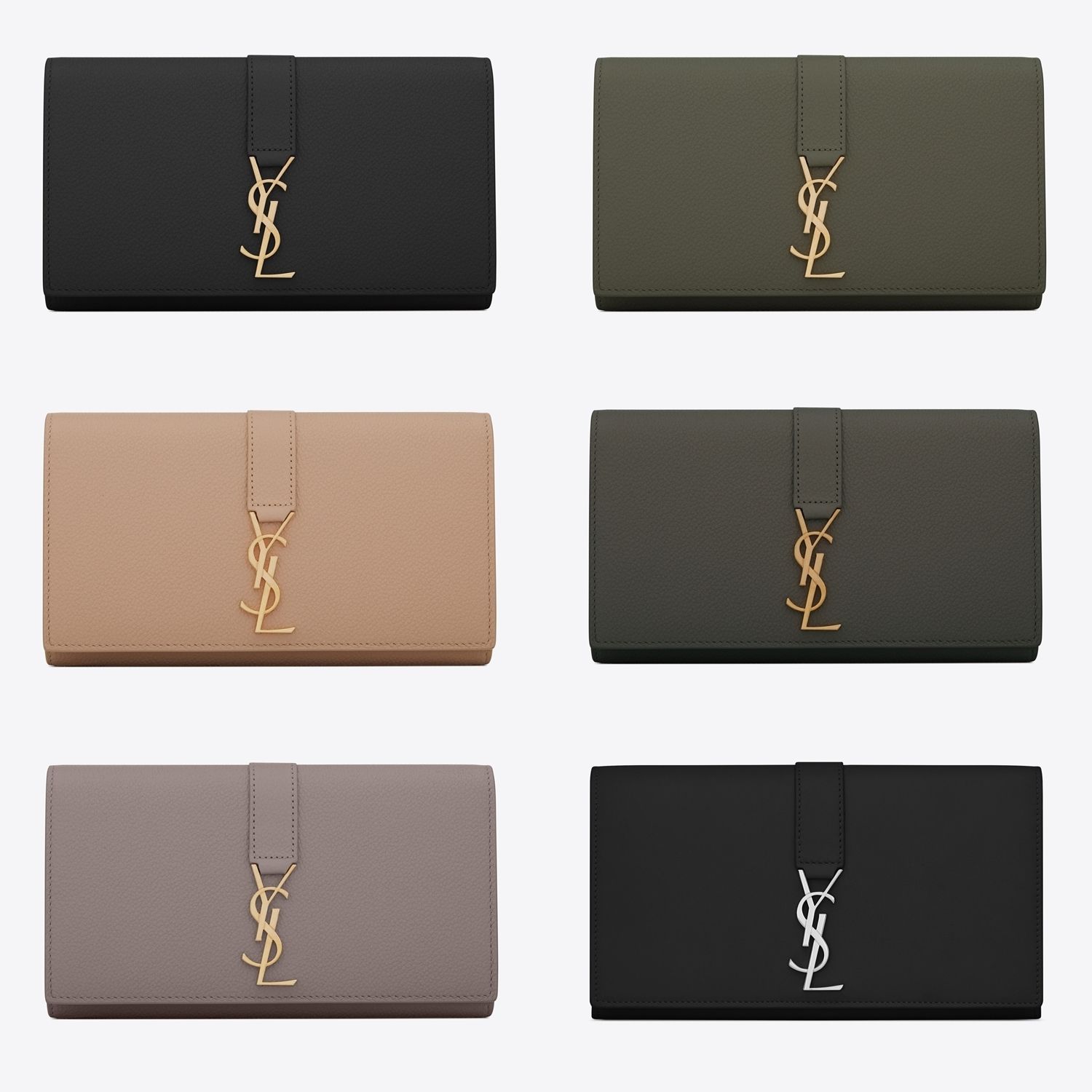 希少 サンローラン ラージフラップウォレット YSLライン 長財布 (Saint ...