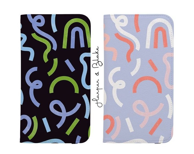 送関込【Harper & Blake】UK発!手帳型スマホケース Women/美女 送関込【Harper & Blake】UK発!手帳型スマホケース Wiggle/線
