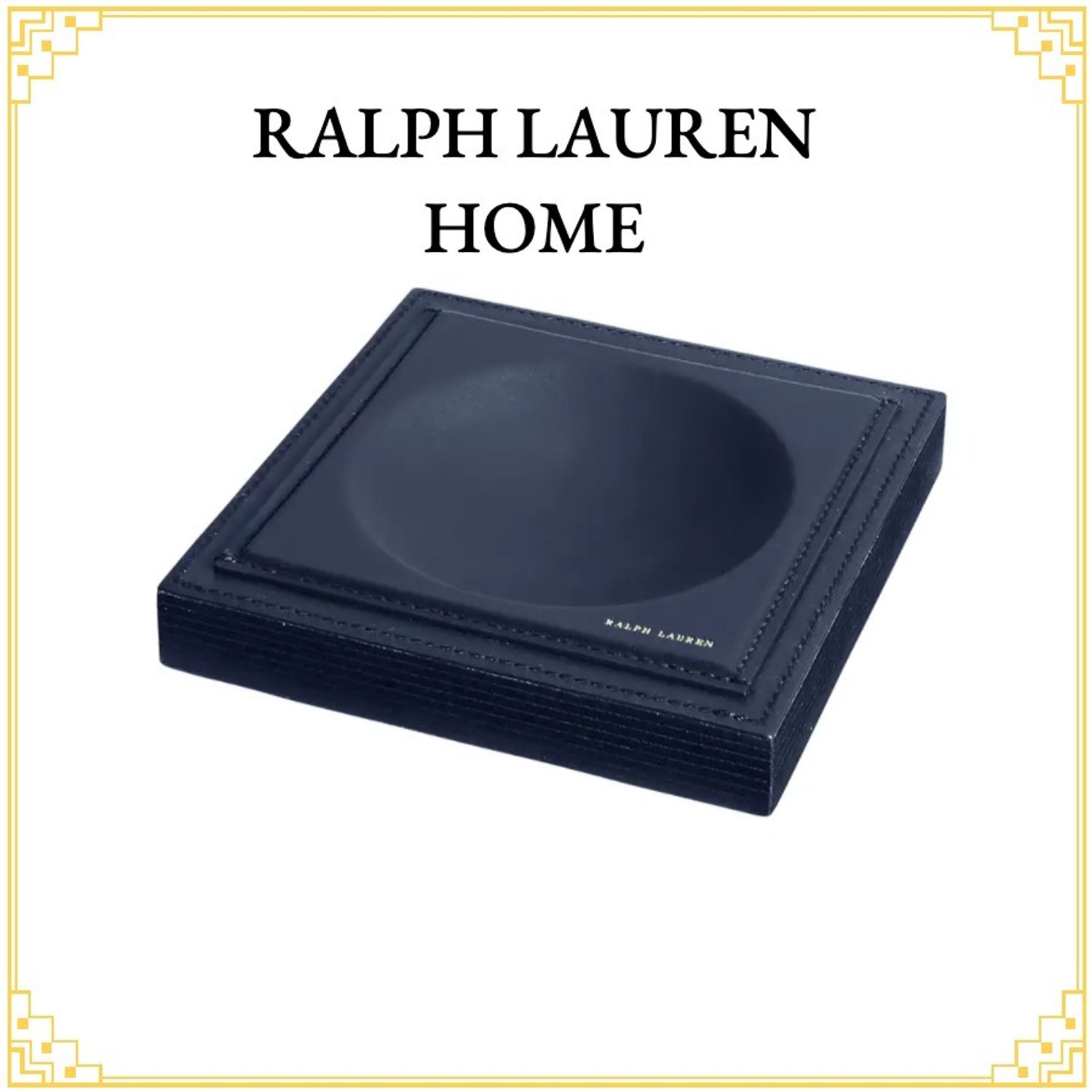 新作☆Ralph Lauren☆革製トレイ♪上質なライフスタイル Navy (Ralph 