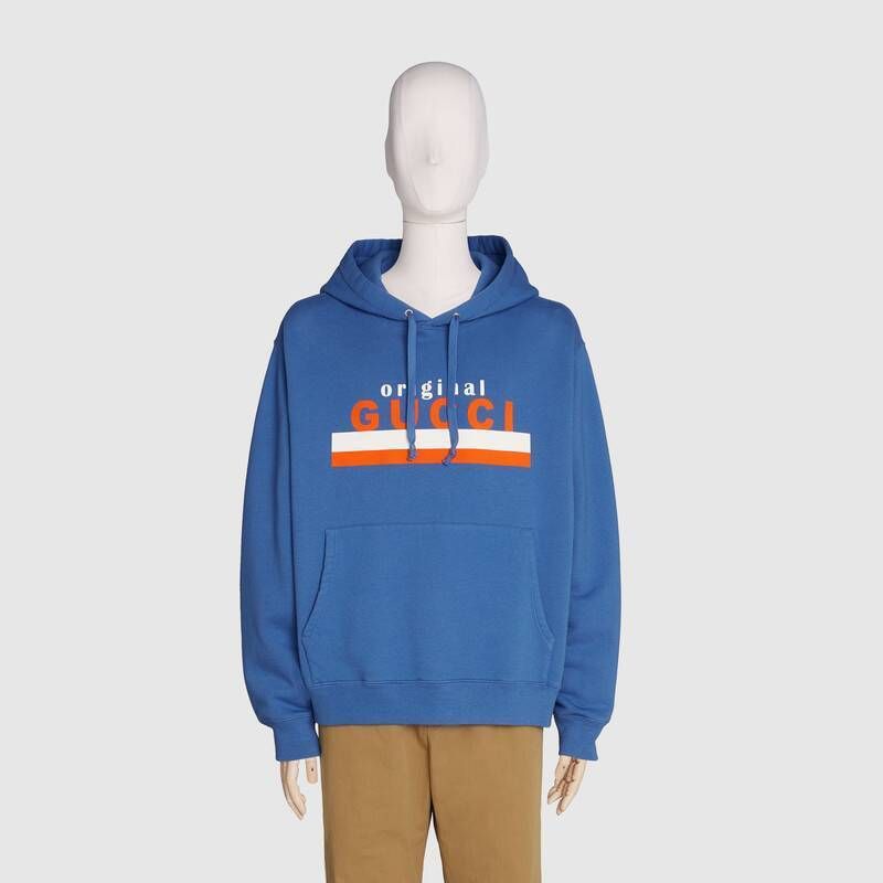 ○送料込○GUCCI○「オリジナルグッチ」プリントスウェット (GUCCI ネット店舗 グッチ GUCCI トレーナー 白 ホワイト シティープリント パーカー スウェット