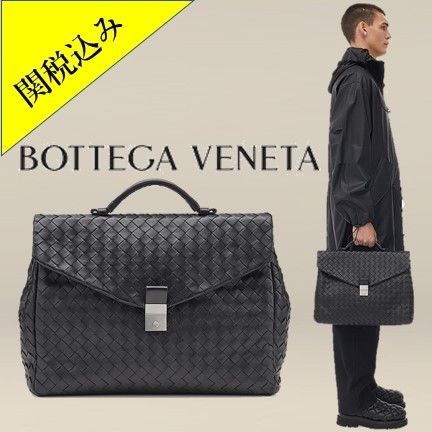 関税込 BOTTEGA VENETA イントレチャート レザー ブリーフケース 関税込 BOTTEGA VENETA イントレチャート レザー ブリーフケース