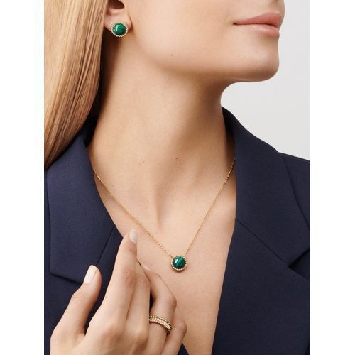 【Van Cleef & Arpels】ペルレ クルール ピアス マラカイト Van Cleef&Arpels】ペルレ クルール ピアス 丸型 マラカイト