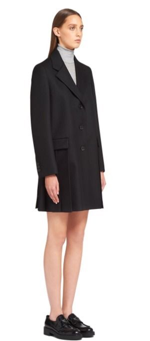 PRADA シャイニーレザー シングルブレスト コート org.jpg