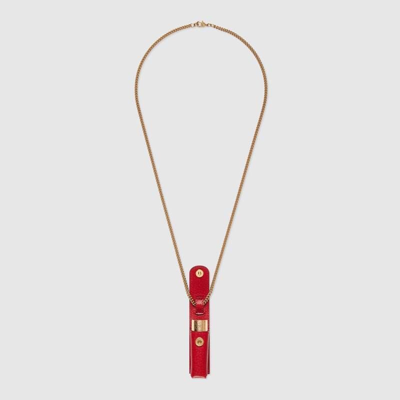 ○送料込○GUCCI○レザー シングル リップスティックケース (GUCCI
